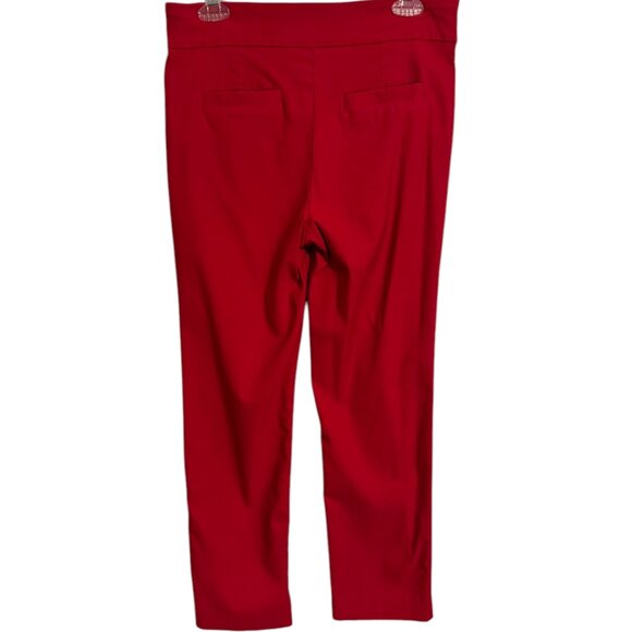 NWT KIM ROGERS PULL on STYLE TUMMY CONTROL RED PANTS 10 PETITE #C - Picture 5 of 7